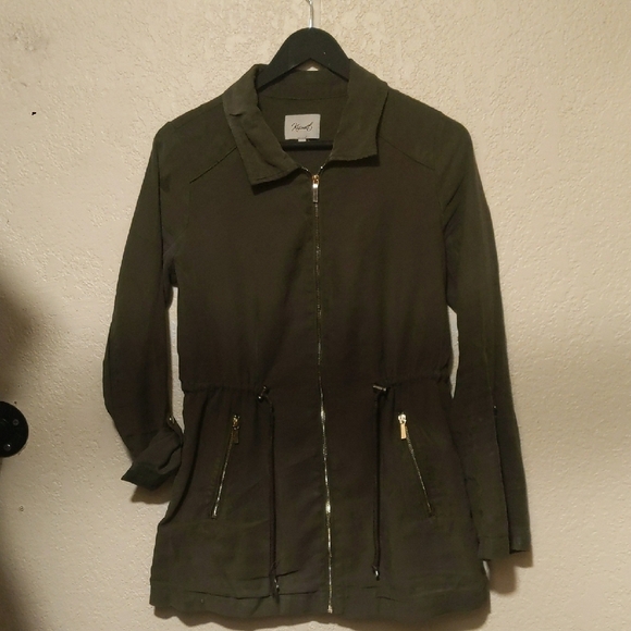 Kismet Green Utility Jacket with Drawstring Waist - Picture 1 of 3